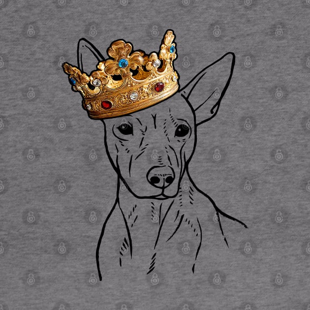 American Hairless Terrier Dog King Queen Wearing Crown by millersye